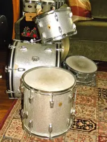 Vintage Ludwig Kit Silver Sparkle 1960s