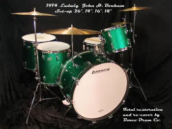 ...A true replica of the LEGENDARY JOHN BONHAM green sparkle drum kit...Really???