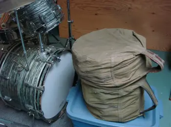 Early 60s original Ludwig soft carrying cases.