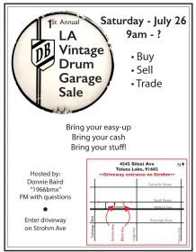 L.A.-Area Vintage Drum Garage Sale!