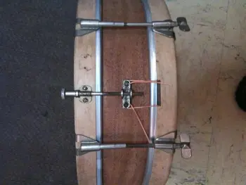 Gretsch 14" march snare shell, walberg snare, FT leg, spur mounts, spurs