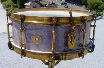 1929 Slingerland 5x14 Lavender Pearl Tone Flange Artist Model
