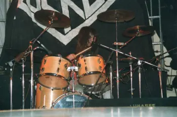 Pictures Of Vintage Drummers and Their Drums From The Way Back Machine