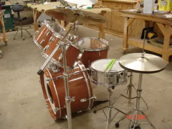 Newbie wraps a drum