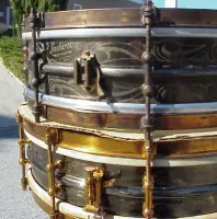 1920's Ludwig Black Beauty &quot;scroll&quot; snare...