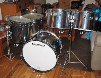 Ludwig Chrome Over Vistalite Racks And Floor!