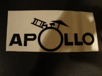 Apollo bass drum head logo stickers