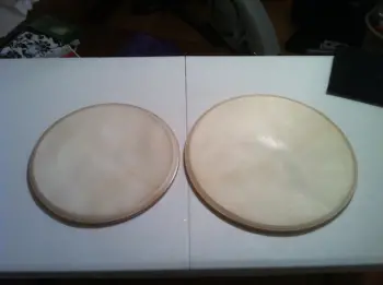 Cymbals, parts, calfskin