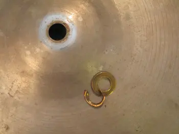 Zyn cymbals with eyelets.....