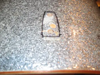 Filling holes with the original sparkle wrap.