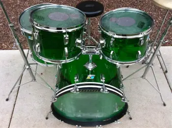 Green Vistalite Big Beat w/Matching 10 Lug Snare