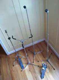 Ludwig Flat Base Cymbal/Snare Stands with Speed King and Spur Lok Hi Hat