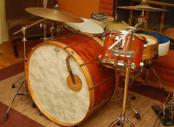 Really old Leedy bass drum with a story