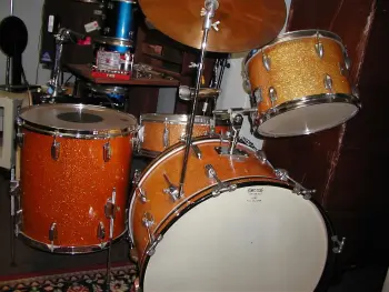 Orange sparkle &quot;Star&quot; drums (barn fresh sorta)