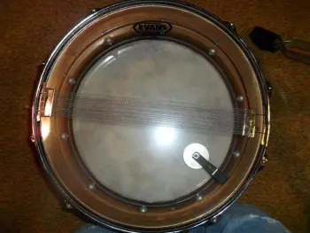 Ludwig bronze snare blue olive badge