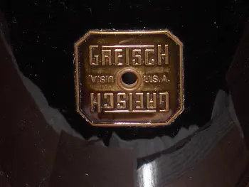 Gretsch 8x12&quot; Black Nitron 1980 Square Badge