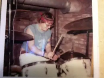 Oldest pic of you existing behind a set of drums.