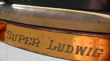 1927-32 LUDWIG &amp; LUDWIG 6.5 x 14 BLACK LACQUER/DeLUXE SUPER-LUDWIG MODEL