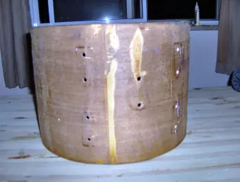 Drum Wrap Removal From a 3-ply Shell