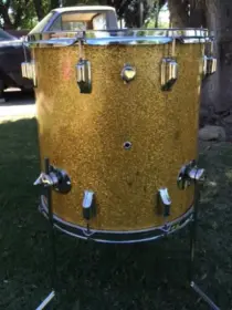 1960s rogers gold glass glitter 16 holiday