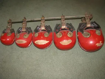 Vintage Temple Blocks-- Nice Shape with Holder