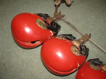 Vintage Temple Blocks-- Nice Shape with Holder