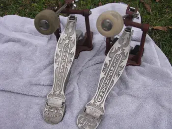 2 Slingerland Red Epic Bass Drum Pedals