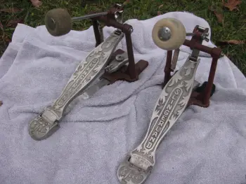 2 Slingerland Red Epic Bass Drum Pedals