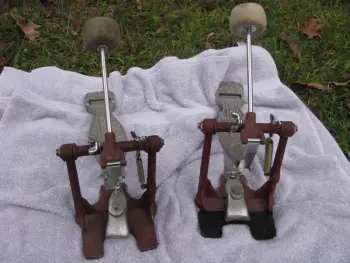 2 Slingerland Red Epic Bass Drum Pedals