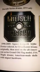 gretsch square pewter badge?