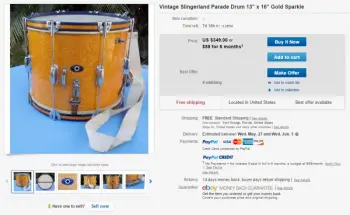 Marching drum to bass drum