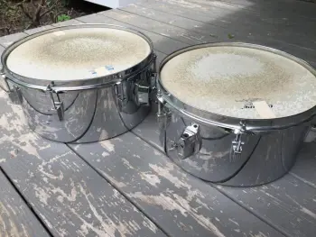 Ludwig Keystone badge Chrome Timbales
