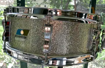 Vintage Ludwig silver sparkle drum set.Matching Jazz Festival