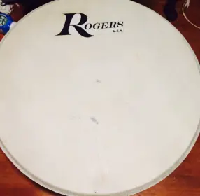 Rogers drum heads from 60s holiday kit (13 16 22)