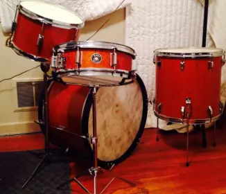 Orange sparkle Kent drums