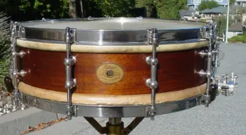 1925-26 LUDWIG &amp; LUDWIG 4 x 14 SOLID MAHOGANY SUPER-LUDWIG DANCE MODEL (cat. #245)