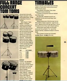 Rogers 6" and 8" concert toms