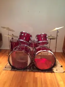 Red Ludwig Vistalite Double Bass Set Value?