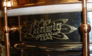 [B]1926-27 LUDWIG &amp; LUDWIG 5 x 14 10 LUG 12 PT. FLORAL ENGRAVED DeLUXE MODEL