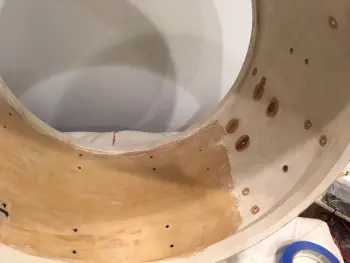What do I use on the inside of the drum and how do I remove paint from the wrap?