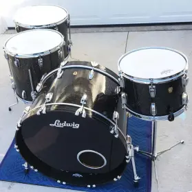 FOR SALE: Custom Order 2015 Ludwig Legacy Maple Drums in Black Glass Glitter - WOW!