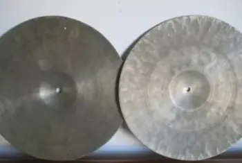 50's Old K Istanbul 14&quot; Hi Hat Pair OS IIB (Some Damage to Top Cymbal )