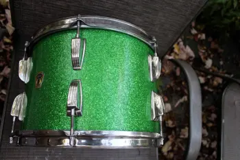 Ludwig 1958 Trans Badge 13x9&quot; Super Classic Green Sparkle Tom Drum